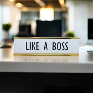 Like A Boss Desktop Plaque Paperweight